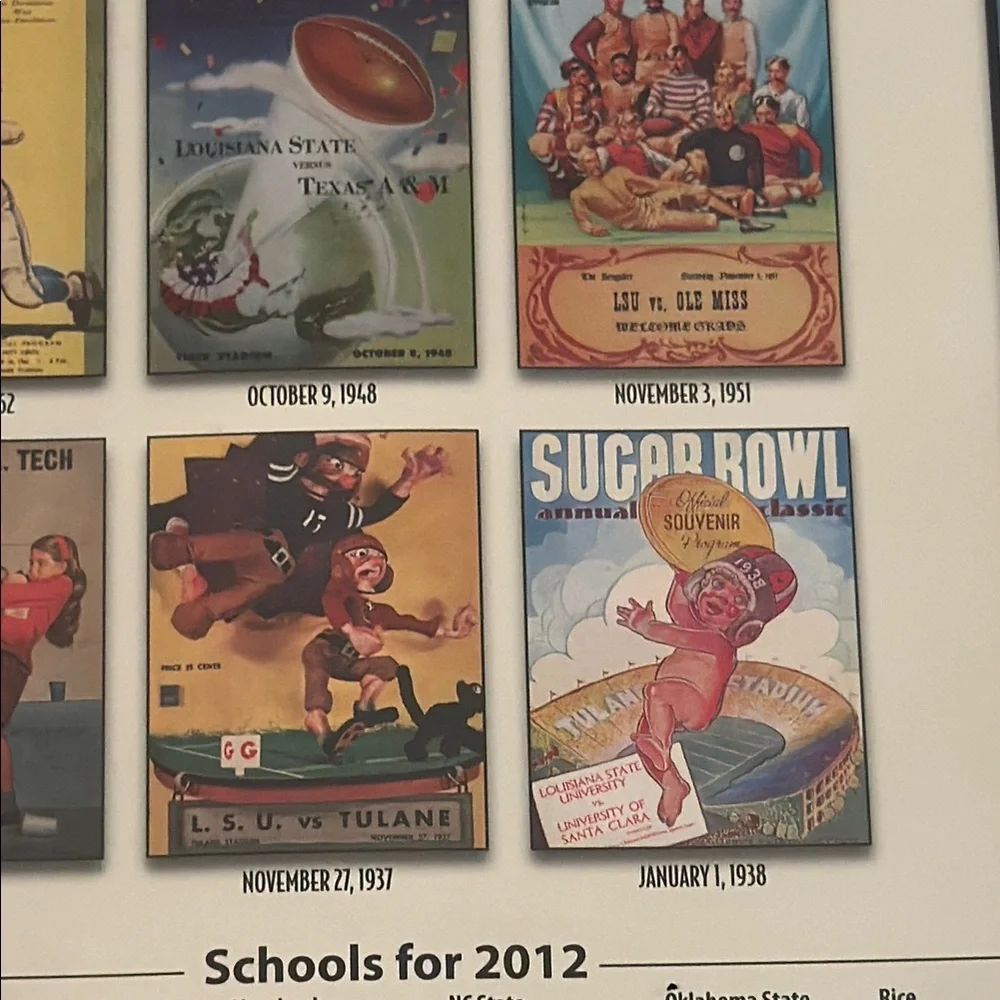 Vintage LSU Sugar Bowl 2012 Calendar